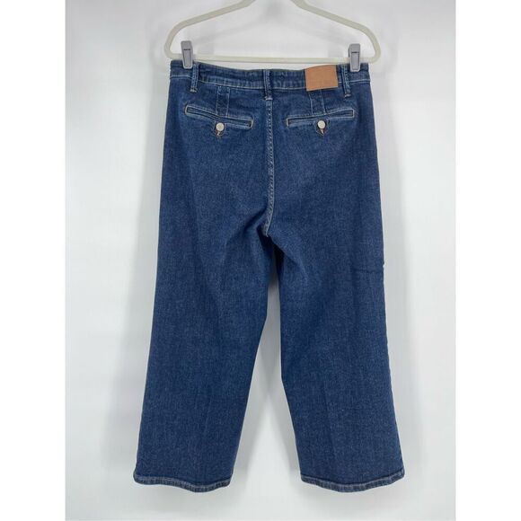 Judy Blue Office Drama Wide Leg Crop Dark Denim Tummy Control Size 15/32 JB88716 - Picture 2 of 9